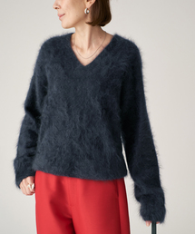 ENRICA エンリカ Vネックプルオーバー 1-tone KNIT241