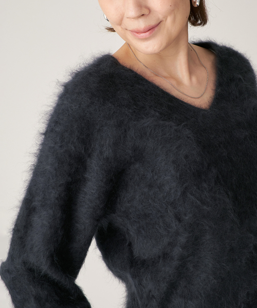 ENRICA エンリカ Vネックプルオーバー 1-tone KNIT241（ニット