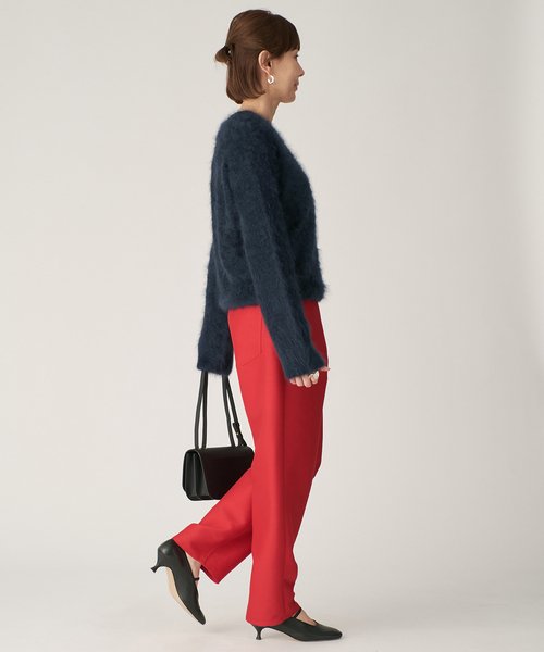 enrica(エンリカ)の「ENRICA エンリカ Vネックプルオーバー 1-tone KNIT241(ニット/セーター・レディース・ネイビー/イエロー・FREE)」の11枚目の写真