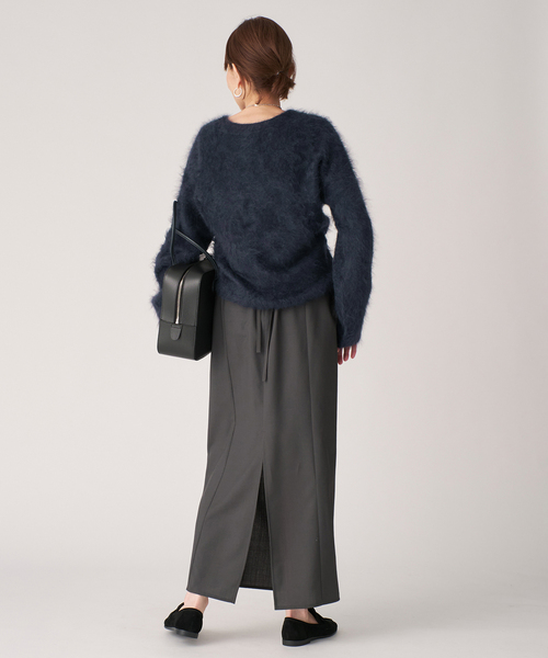 enrica(エンリカ)の「ENRICA エンリカ Vネックプルオーバー 1-tone KNIT241(ニット/セーター・レディース・ネイビー/イエロー・FREE)」の14枚目の写真