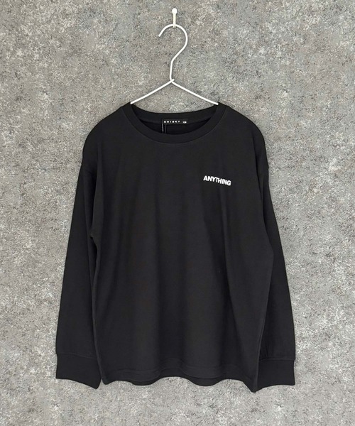 THE CASUAL（カジュアル）の「グラフィックプリント　オーバーサイズ　ロンT（Tシャツ/カットソー・キッズ・チャコール/パープル/ホワイト系その他/ブラック/ブラック系その他2/杢グレー/オフホワイト/ブラック系その他/ダークグリーン・110cm/120cm/130cm/140cm/150cm/160cm）」の18枚目の写真