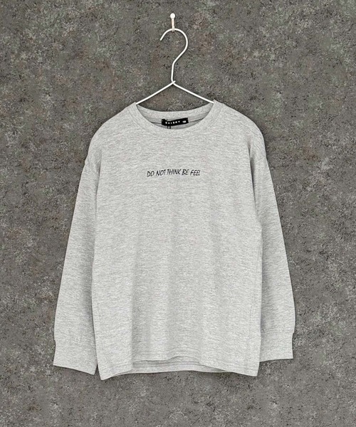 THE CASUAL（カジュアル）の「グラフィックプリント　オーバーサイズ　ロンT（Tシャツ/カットソー・キッズ・チャコール/パープル/ホワイト系その他/ブラック/ブラック系その他2/杢グレー/オフホワイト/ブラック系その他/ダークグリーン・110cm/120cm/130cm/140cm/150cm/160cm）」の20枚目の写真
