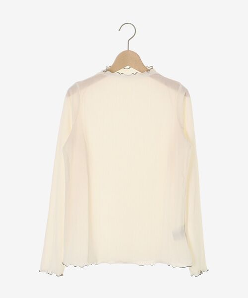 le.coeur blanc(ルクールブラン)の「フロッキージャージーメローデザインカットソー(Tシャツ/カットソー・レディース・アイボリー/ブラック・38)」の3枚目の写真