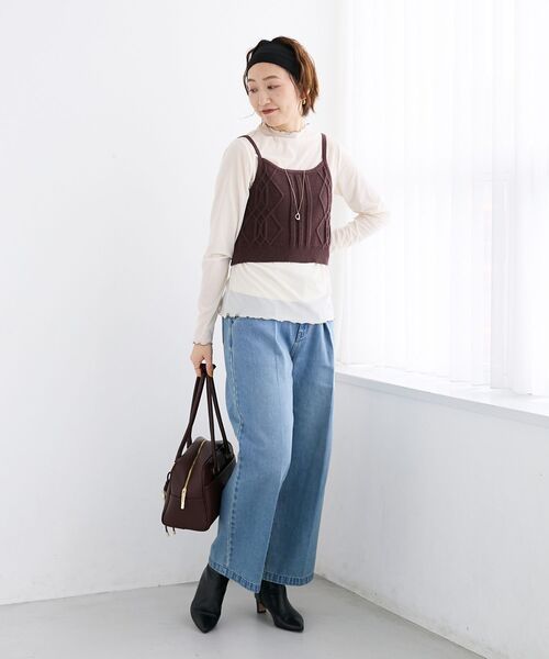 le.coeur blanc(ルクールブラン)の「フロッキージャージーメローデザインカットソー(Tシャツ/カットソー・レディース・アイボリー/ブラック・38)」の16枚目の写真