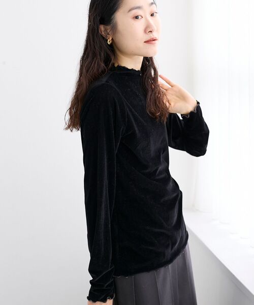 le.coeur blanc(ルクールブラン)の「フロッキージャージーメローデザインカットソー(Tシャツ/カットソー・レディース・アイボリー/ブラック・38)」の20枚目の写真