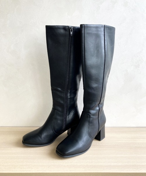 美脚 スクエアトゥヒールロングブーツ/31503（ブーツ）｜ORiental