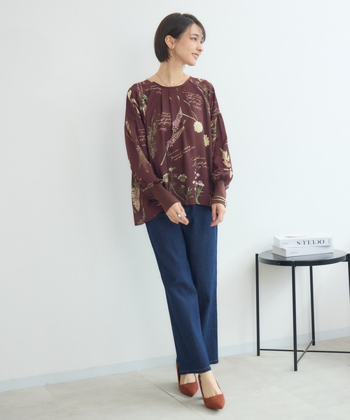 KATHARINE ROSS(キャサリンロス)の「【KATHARINE ROSS】秋の花プリントブラウス(シャツ/ブラウス・レディース・ブラウン/ベージュ・FREE)」の22枚目の写真