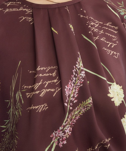 KATHARINE ROSS(キャサリンロス)の「【KATHARINE ROSS】秋の花プリントブラウス(シャツ/ブラウス・レディース・ブラウン/ベージュ・FREE)」の3枚目の写真