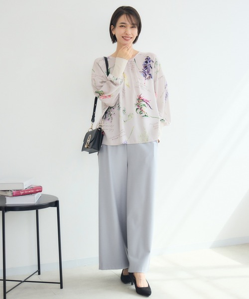 KATHARINE ROSS(キャサリンロス)の「【KATHARINE ROSS】秋の花プリントブラウス(シャツ/ブラウス・レディース・ブラウン/ベージュ・FREE)」の5枚目の写真