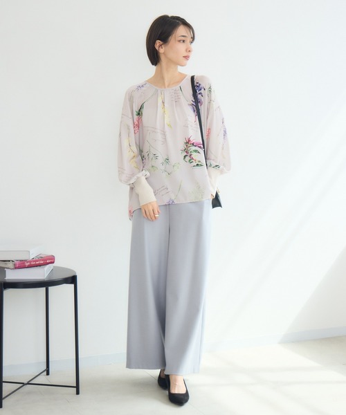 KATHARINE ROSS(キャサリンロス)の「【KATHARINE ROSS】秋の花プリントブラウス(シャツ/ブラウス・レディース・ブラウン/ベージュ・FREE)」の6枚目の写真