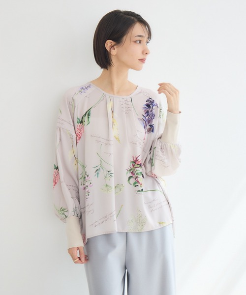 KATHARINE ROSS(キャサリンロス)の「【KATHARINE ROSS】秋の花プリントブラウス(シャツ/ブラウス・レディース・ブラウン/ベージュ・FREE)」の7枚目の写真