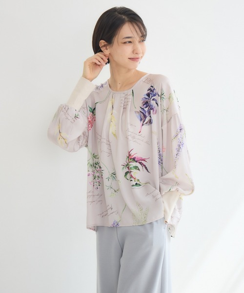 KATHARINE ROSS(キャサリンロス)の「【KATHARINE ROSS】秋の花プリントブラウス(シャツ/ブラウス・レディース・ブラウン/ベージュ・FREE)」の8枚目の写真