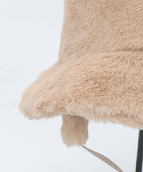 axes femme（アクシーズファム）の「イヤーウォーマーファーハット（ハット・レディース・ベージュ/ブラック・FREE）」の8枚目の写真