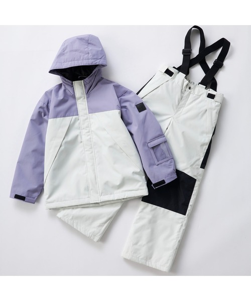 Ocean Pacific（オーシャンパシフィック）の「Ocean Pacific オーシャンパシフィック 耐水圧10000mm 透湿5000g カラー切替 スノーウェア スノーボード スキーウェア 上下セット（スポーツグッズ・キッズ・グリーン/シルバーグレー/ベージュ・130cm/140cm/150cm/160cm）」の2枚目の写真