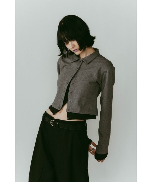 Knuth Marf（クヌースマーフ）の「2piece polo tops（カーディガン/ボレロ・レディース・カーキ/グレー/ベージュ・FREE）」の2枚目の写真