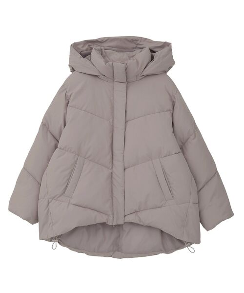 earth music&ecology(アースミュージックアンドエコロジー)の「【2025AW】2WAYパファーブルゾン(ダウンジャケット/コート・レディース・アイボリー/ブラック/ピンクベージュ/ベージュ・M/L)」の10枚目の写真