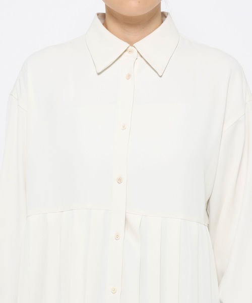 HARE(ハレ)の「ソデレイヤープリーツシャツ(HARE)(シャツ/ブラウス・レディース・ブラック/ホワイト・FREE)」の16枚目の写真