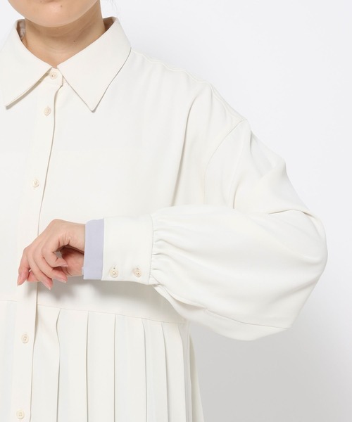 HARE(ハレ)の「ソデレイヤープリーツシャツ(HARE)(シャツ/ブラウス・レディース・ブラック/ホワイト・FREE)」の18枚目の写真