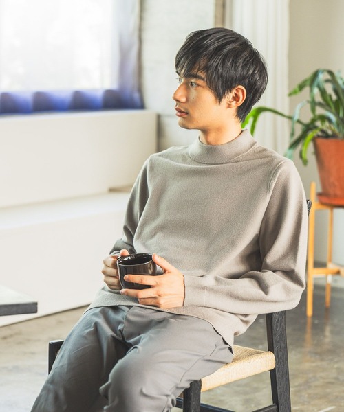 GLOBAL WORK(グローバルワーク)の「メルティモックネックプルオーバー/523900(ニット/セーター・メンズ・チャコールグレー/ブラック/アイボリー/グレイッシュベージュ・SMALL/MEDIUM/LARGE/X-LARGE)」の19枚目の写真