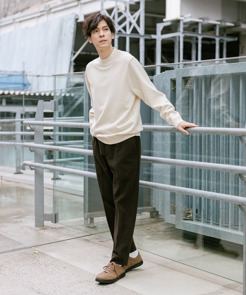 GLOBAL WORK(グローバルワーク)の「メルティモックネックプルオーバー/523900(ニット/セーター・メンズ・チャコールグレー/ブラック/アイボリー/グレイッシュベージュ・SMALL/MEDIUM/LARGE/X-LARGE)」の14枚目の写真