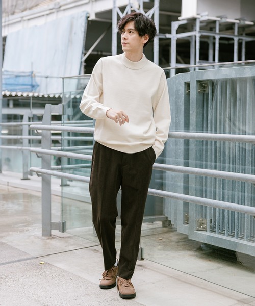 GLOBAL WORK(グローバルワーク)の「メルティモックネックプルオーバー/523900(ニット/セーター・メンズ・チャコールグレー/ブラック/アイボリー/グレイッシュベージュ・SMALL/MEDIUM/LARGE/X-LARGE)」の16枚目の写真