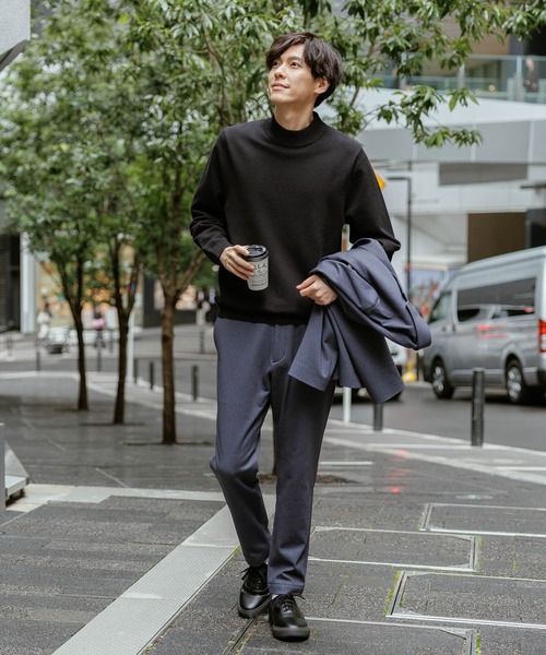 GLOBAL WORK(グローバルワーク)の「メルティモックネックプルオーバー/523900(ニット/セーター・メンズ・チャコールグレー/ブラック/アイボリー/グレイッシュベージュ・SMALL/MEDIUM/LARGE/X-LARGE)」の7枚目の写真