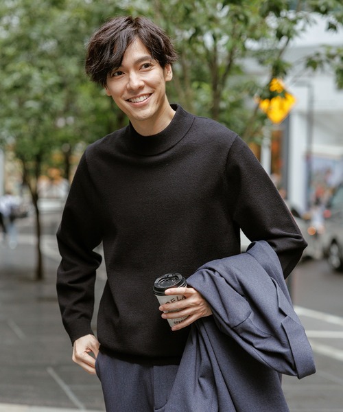 GLOBAL WORK(グローバルワーク)の「メルティモックネックプルオーバー/523900(ニット/セーター・メンズ・チャコールグレー/ブラック/アイボリー/グレイッシュベージュ・SMALL/MEDIUM/LARGE/X-LARGE)」の9枚目の写真