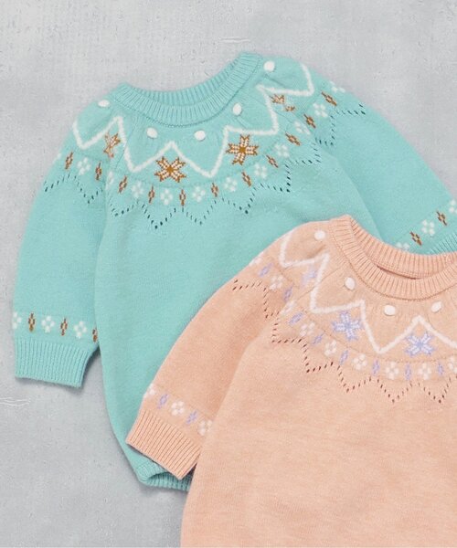 セール】ノルディックニットボディースーツ（ロンパース）｜apres les