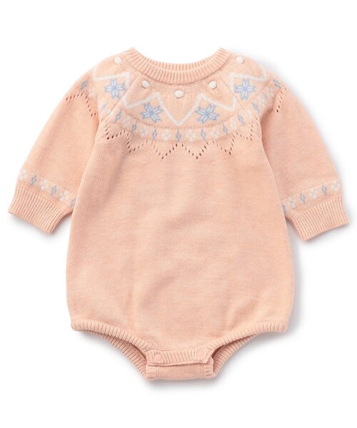 apres les cours(アプレレクール)の「ノルディックニットボディースーツ(ロンパース・キッズ・ピンク/ミント・70/80)」の12枚目の写真