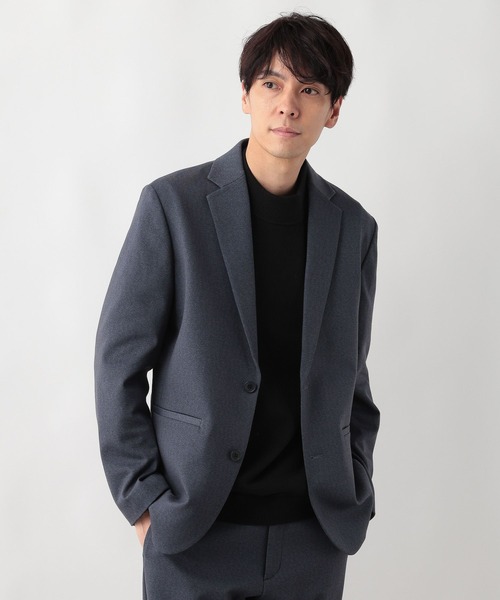 GLOBAL WORK（グローバルワーク）の「スマらくジャケット+WARM/577541（テーラードジャケット・メンズ・チャコールグレー/ネイビー・SMALL/MEDIUM/LARGE/X-LARGE/XX-LARGE/3XL/X-SMALL）」の22枚目の写真