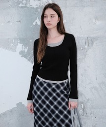 GENERAL IDEA | double layered long sleeve knit ダブルレイヤードロングスリーブニット(ニット/セーター)