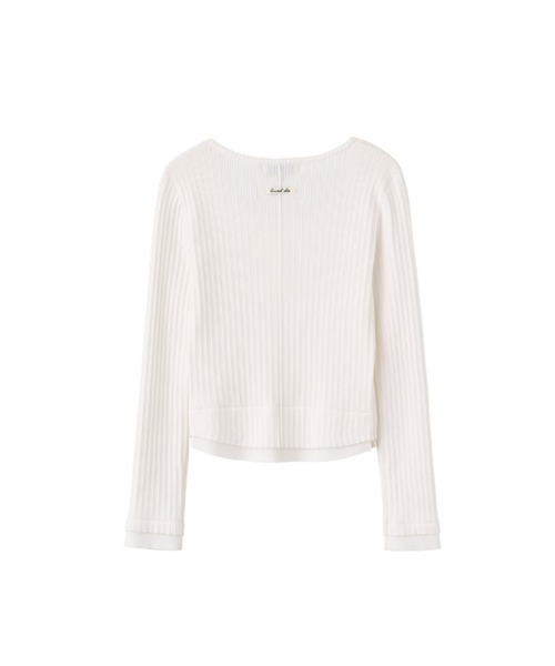 GENERAL IDEA（ジェネラルアイデア）の「double layered long sleeve knit ダブルレイヤードロングスリーブニット（ニット/セーター・レディース・アイボリー/ブラック/チャコール・M/S/L）」の11枚目の写真