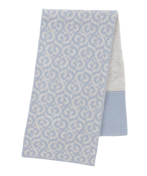 MOONBAT(ムーンバット)の「mila schon カシミヤ リバーシブル ジャカードプチマフラー(マフラー・レディース・グレー/サックスブルー・FREE)」の11枚目の写真