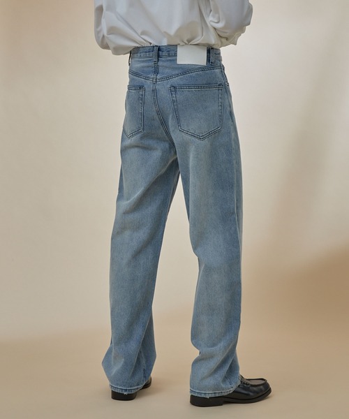 NEOL（ネオル）の「【NEOL】Washed straight denim pants/ウォッシュ加工ストレートデニムパンツ（デニムパンツ・メンズ・ライトブルー/インディゴブルー・M/L/XL）」の7枚目の写真