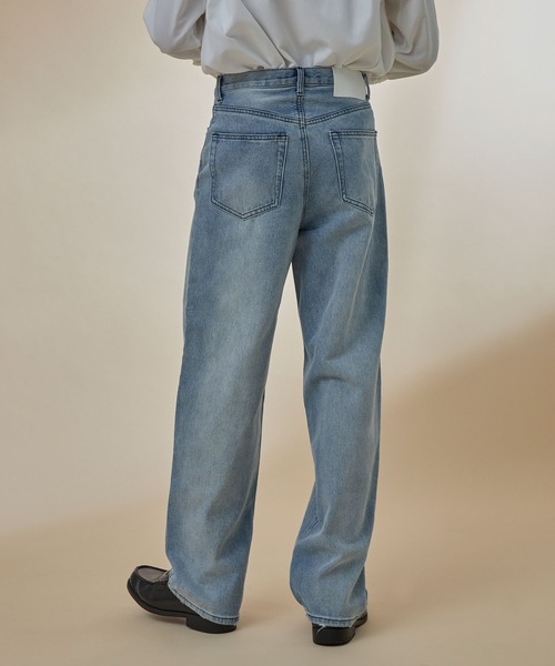 NEOL（ネオル）の「【NEOL】Washed straight denim pants/ウォッシュ加工ストレートデニムパンツ（デニムパンツ・メンズ・ライトブルー/インディゴブルー・M/L/XL）」の8枚目の写真
