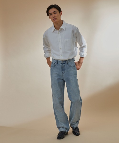 NEOL（ネオル）の「【NEOL】Washed straight denim pants/ウォッシュ加工ストレートデニムパンツ（デニムパンツ・メンズ・ライトブルー/インディゴブルー・M/L/XL）」の12枚目の写真