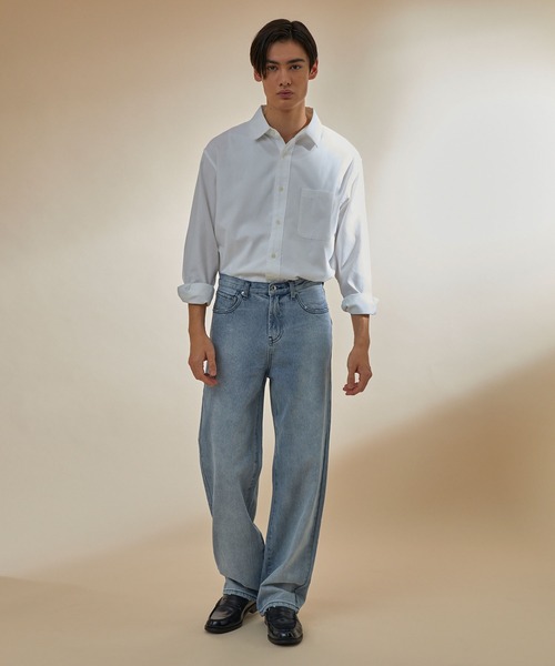 NEOL（ネオル）の「【NEOL】Washed straight denim pants/ウォッシュ加工ストレートデニムパンツ（デニムパンツ・メンズ・ライトブルー/インディゴブルー・M/L/XL）」の15枚目の写真