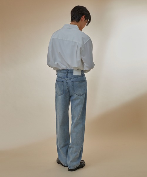 NEOL（ネオル）の「【NEOL】Washed straight denim pants/ウォッシュ加工ストレートデニムパンツ（デニムパンツ・メンズ・ライトブルー/インディゴブルー・M/L/XL）」の16枚目の写真