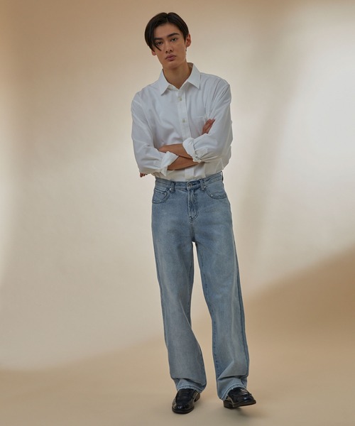 NEOL（ネオル）の「【NEOL】Washed straight denim pants/ウォッシュ加工ストレートデニムパンツ（デニムパンツ・メンズ・ライトブルー/インディゴブルー・M/L/XL）」の18枚目の写真