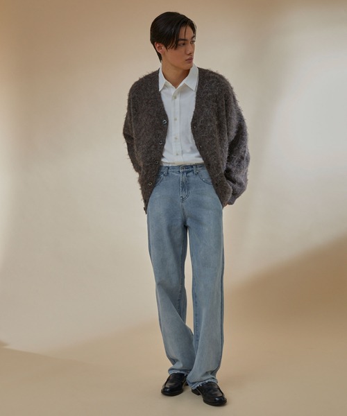NEOL（ネオル）の「【NEOL】Washed straight denim pants/ウォッシュ加工ストレートデニムパンツ（デニムパンツ・メンズ・ライトブルー/インディゴブルー・M/L/XL）」の19枚目の写真