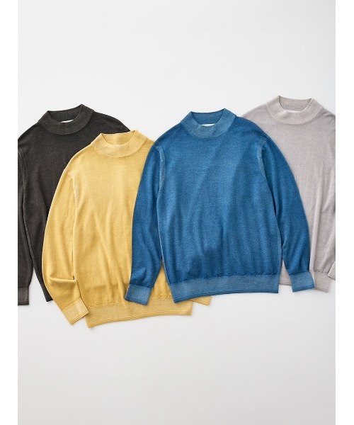 AOURE(アウール)の「NEVE モックネック(ニット/セーター・メンズ・ブルー/グレー/イエロー/ライトグレー・LARGE/MEDIUM/SMALL/X-LARGE)」の6枚目の写真