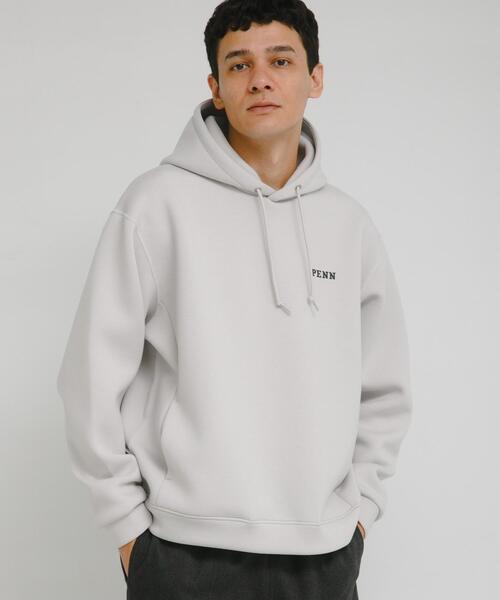 URBAN RESEARCH Sonny Label(アーバンリサーチサニーレーベル)の「カレッジプリントダンボールパーカー(パーカー・メンズ・ネイビー/チャコールグレー/グレー系その他・MEDIUM/LARGE)」の2枚目の写真