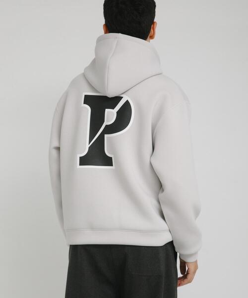 URBAN RESEARCH Sonny Label(アーバンリサーチサニーレーベル)の「カレッジプリントダンボールパーカー(パーカー・メンズ・ネイビー/チャコールグレー/グレー系その他・MEDIUM/LARGE)」の4枚目の写真