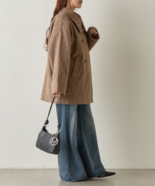 COLONY 2139（コロニートゥーワンスリーナイン）の「シャギースタンドカラーコート（その他アウター・レディース・チャコールグレー/グレイッシュベージュ/ブラウン・FREE）」の13枚目の写真