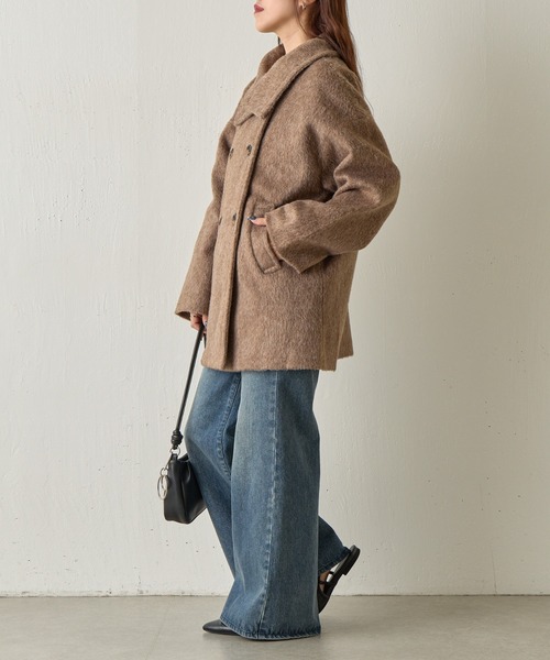 COLONY 2139（コロニートゥーワンスリーナイン）の「シャギースタンドカラーコート（その他アウター・レディース・チャコールグレー/グレイッシュベージュ/ブラウン・FREE）」の11枚目の写真