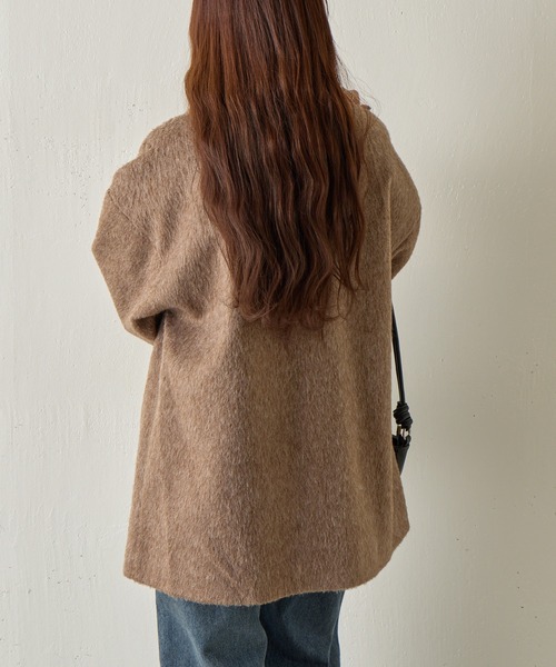 COLONY 2139（コロニートゥーワンスリーナイン）の「シャギースタンドカラーコート（その他アウター・レディース・チャコールグレー/グレイッシュベージュ/ブラウン・FREE）」の8枚目の写真