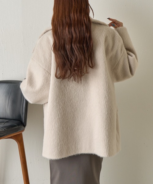 COLONY 2139（コロニートゥーワンスリーナイン）の「シャギースタンドカラーコート（その他アウター・レディース・チャコールグレー/グレイッシュベージュ/ブラウン・FREE）」の15枚目の写真