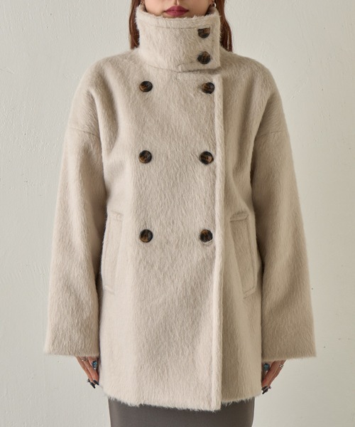 COLONY 2139（コロニートゥーワンスリーナイン）の「シャギースタンドカラーコート（その他アウター・レディース・チャコールグレー/グレイッシュベージュ/ブラウン・FREE）」の21枚目の写真