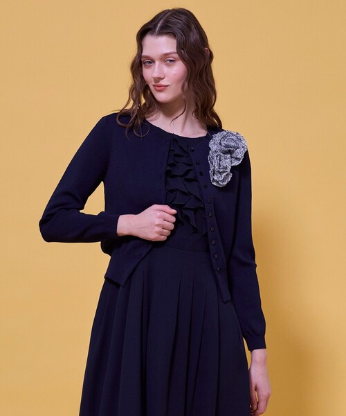 GLOW CORSAGE KNIT ニットカーディガン（カーディガン/ボレロ）｜TOCCA