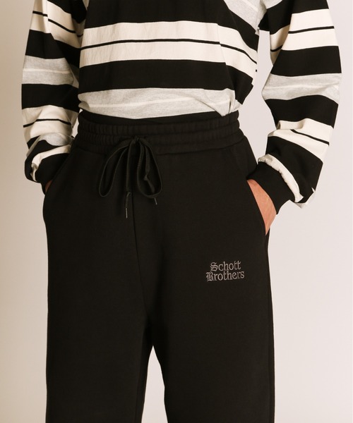 schott（ショット）の「Schott/ショット/B.S. SWEAT PANTS/ブラックシープ スウェットパンツ（スウェットパンツ・メンズ・チャコールグレー/ホワイト・M/L/XL）」の5枚目の写真